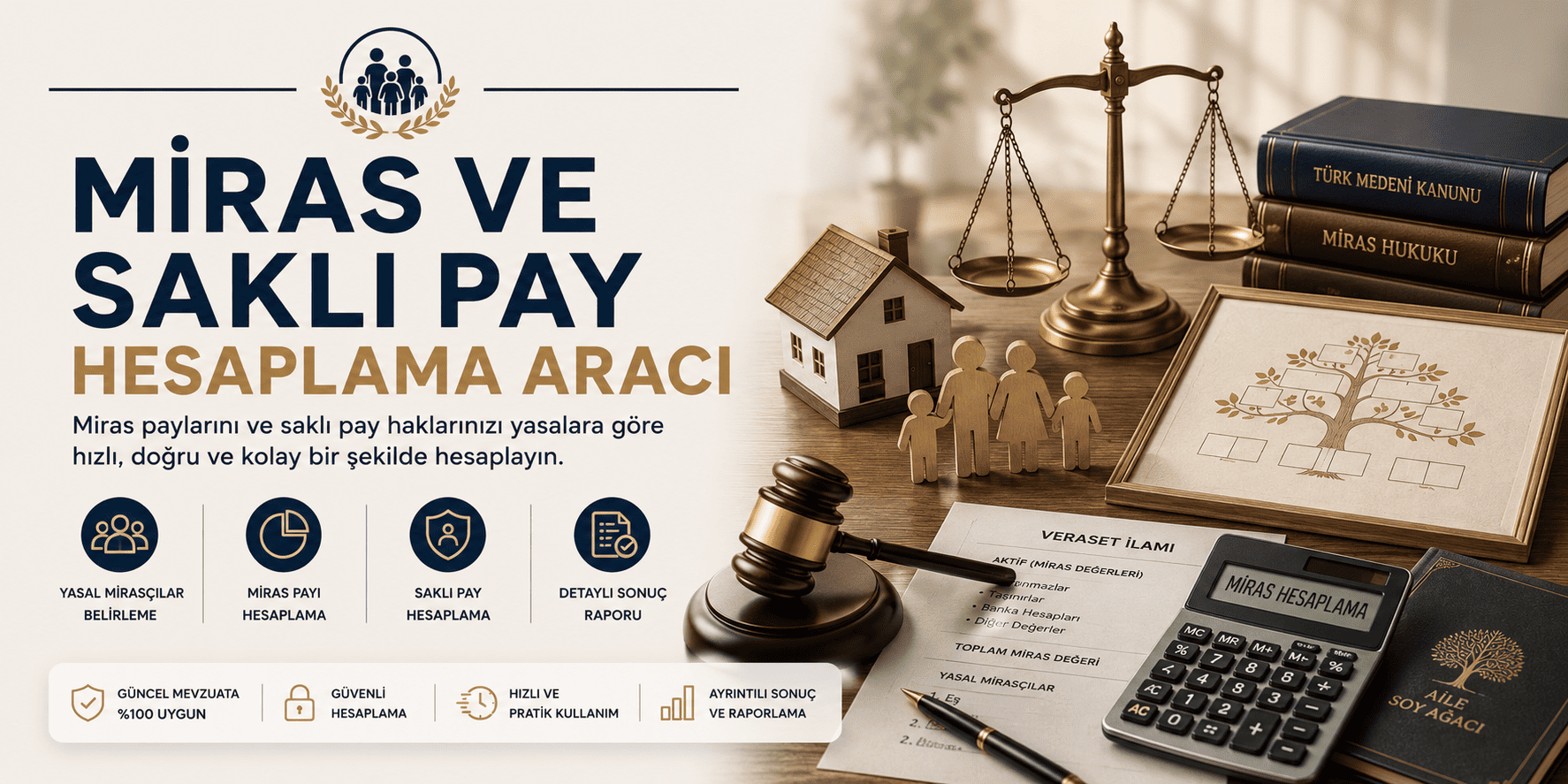 Miras ve saklı pay hesaplama robotu - TMK hükümlerine göre yasal miras payınızı ücretsiz hesaplayın