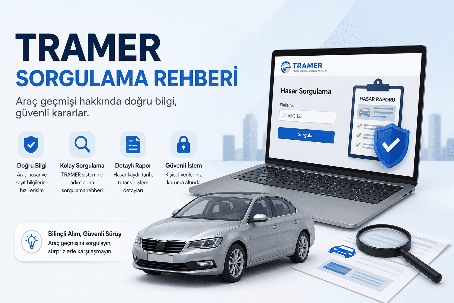 TRAMER sorgulama rehberi ile e-Devlet ve SBM üzerinden araç hasar kaydınızı adım adım sorgulayın