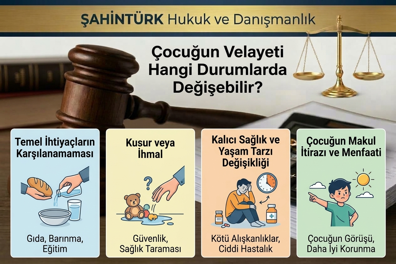 velayetin değiştirilmesi davası, velayet davası, velayet hangi durumlarda anneye verilir, velayet hangi durumlarda babaya verilir, velayetin değiştirilmesi şartları, çocuğun üstün yararı, velayet davası nasıl açılır, velayet kararı nasıl değiştirilir