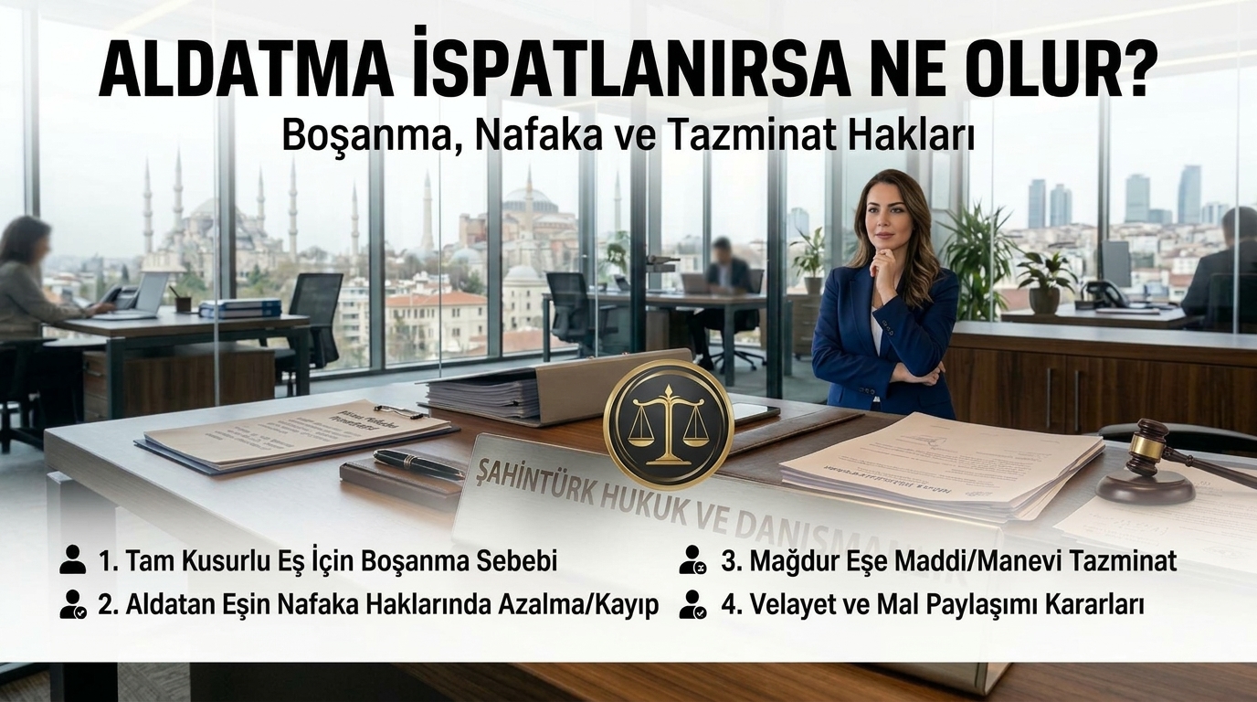 aldatma nedeniyle boşanma, zina nedeniyle boşanma davası, aldatma tazminatı, aldatan eş nafaka alabilir mi, zina nasıl ispatlanır, aldatma delilleri, mal paylaşımında aldatma